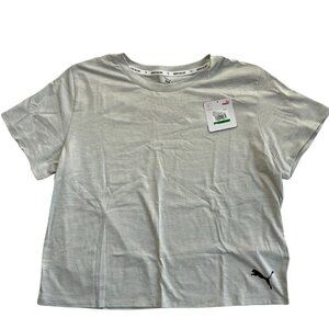 PUMA Women's Cropped short Sleeve Tee, Large
